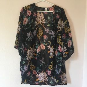 Divided Floral Kimono
